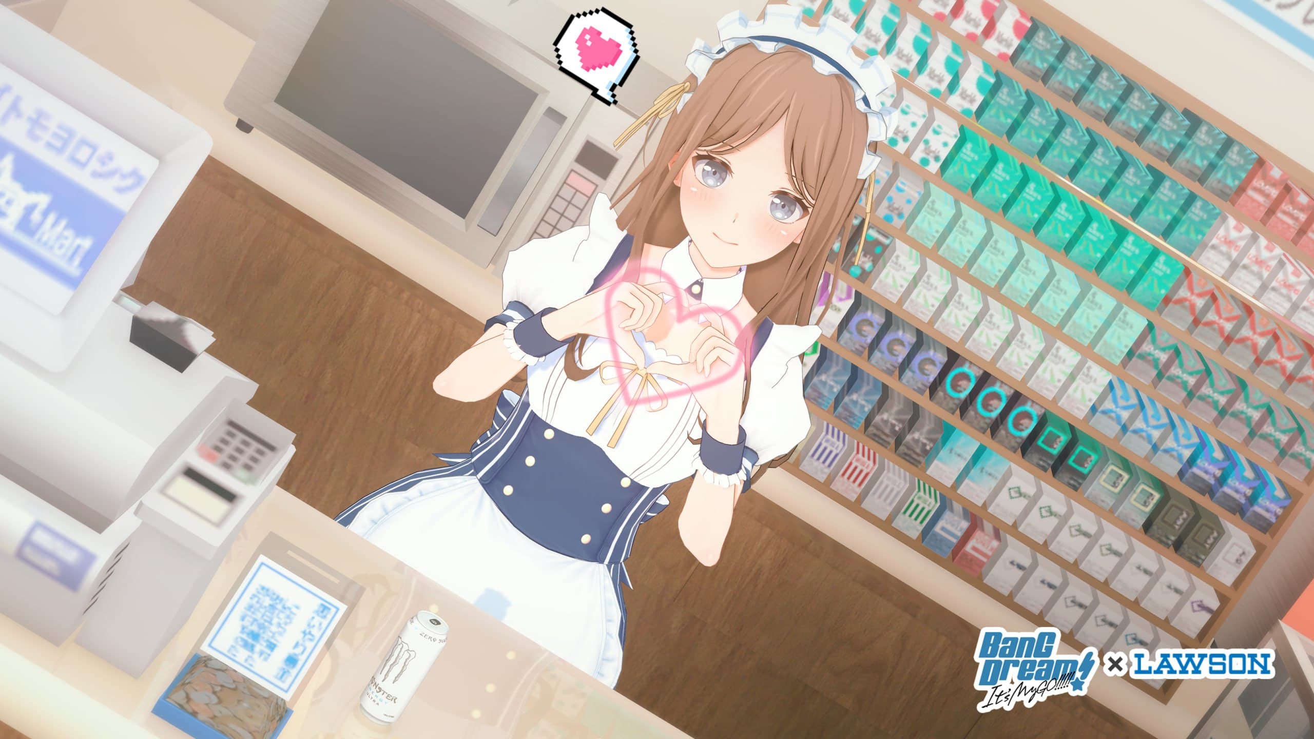 [キャラ&衣装配布] 長崎そよ  罗森联动-女仆装