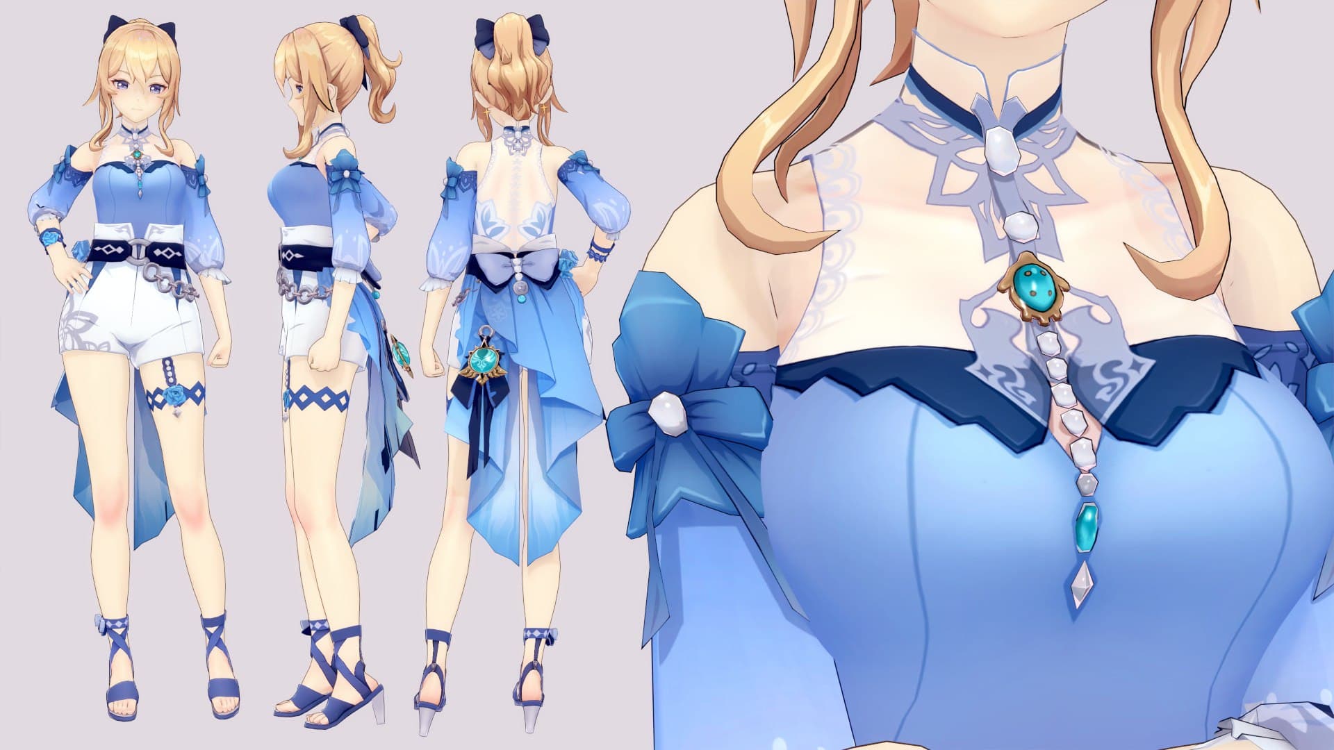 重绘贴图 原神琴-海风之梦