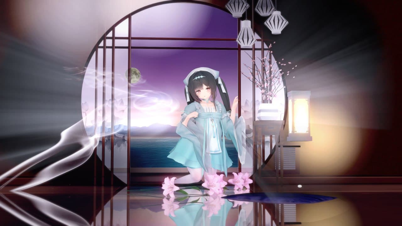 長風「天青勝玉」